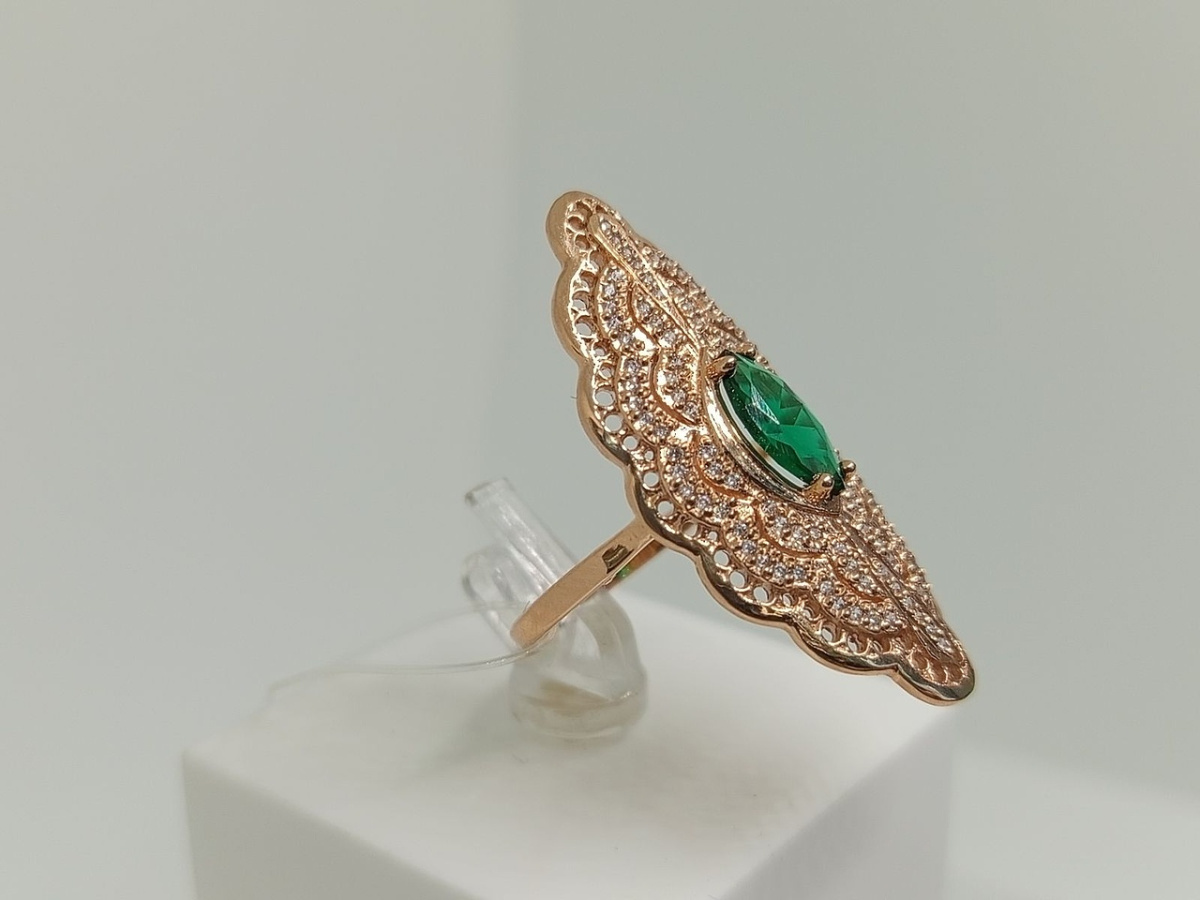 КОЛЬЦО С КАМНЯМИ (Au 585)