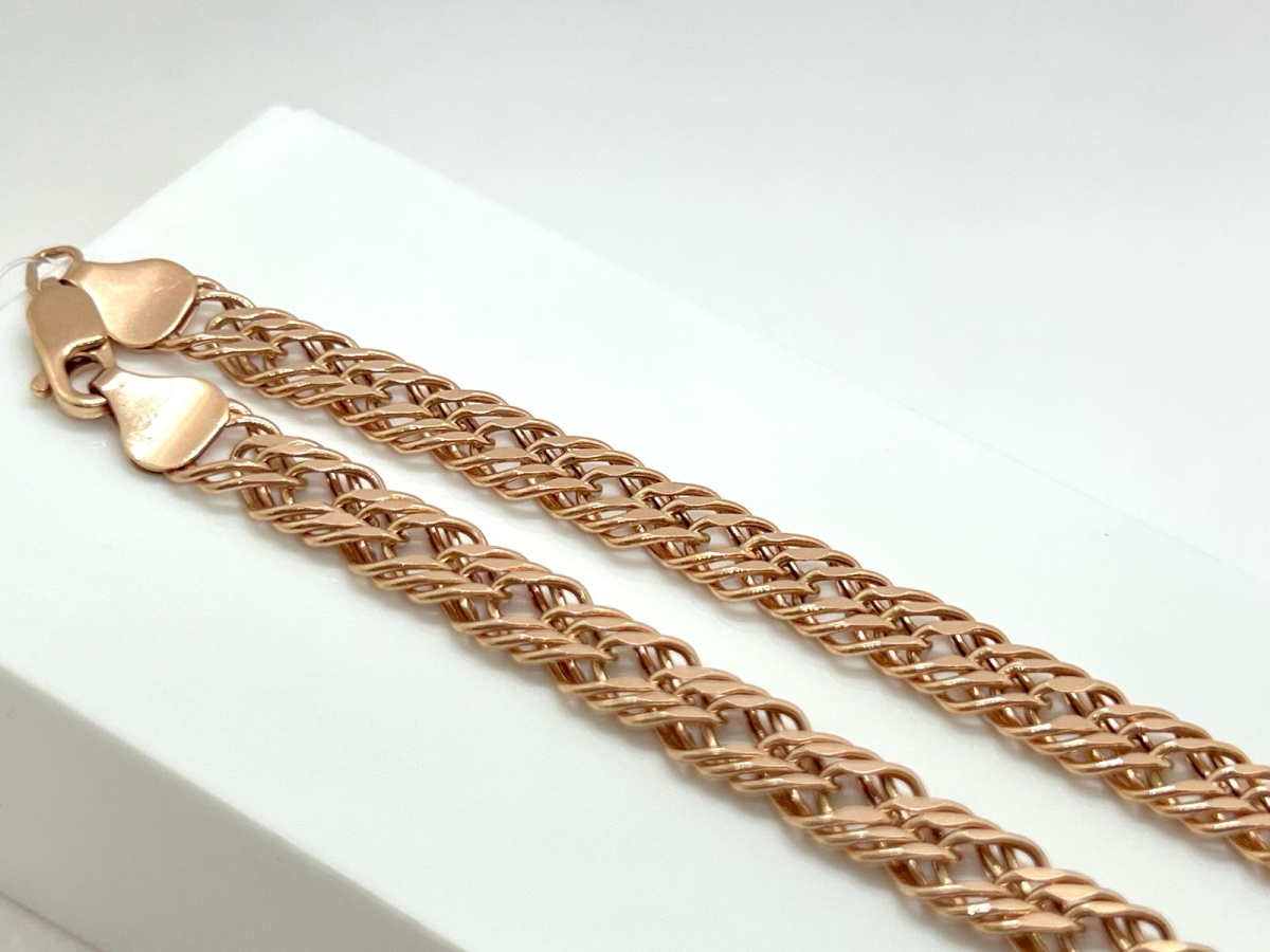 ЦЕПЬ ПУСТОТЕЛАЯ Ромб тройной (Au 585)