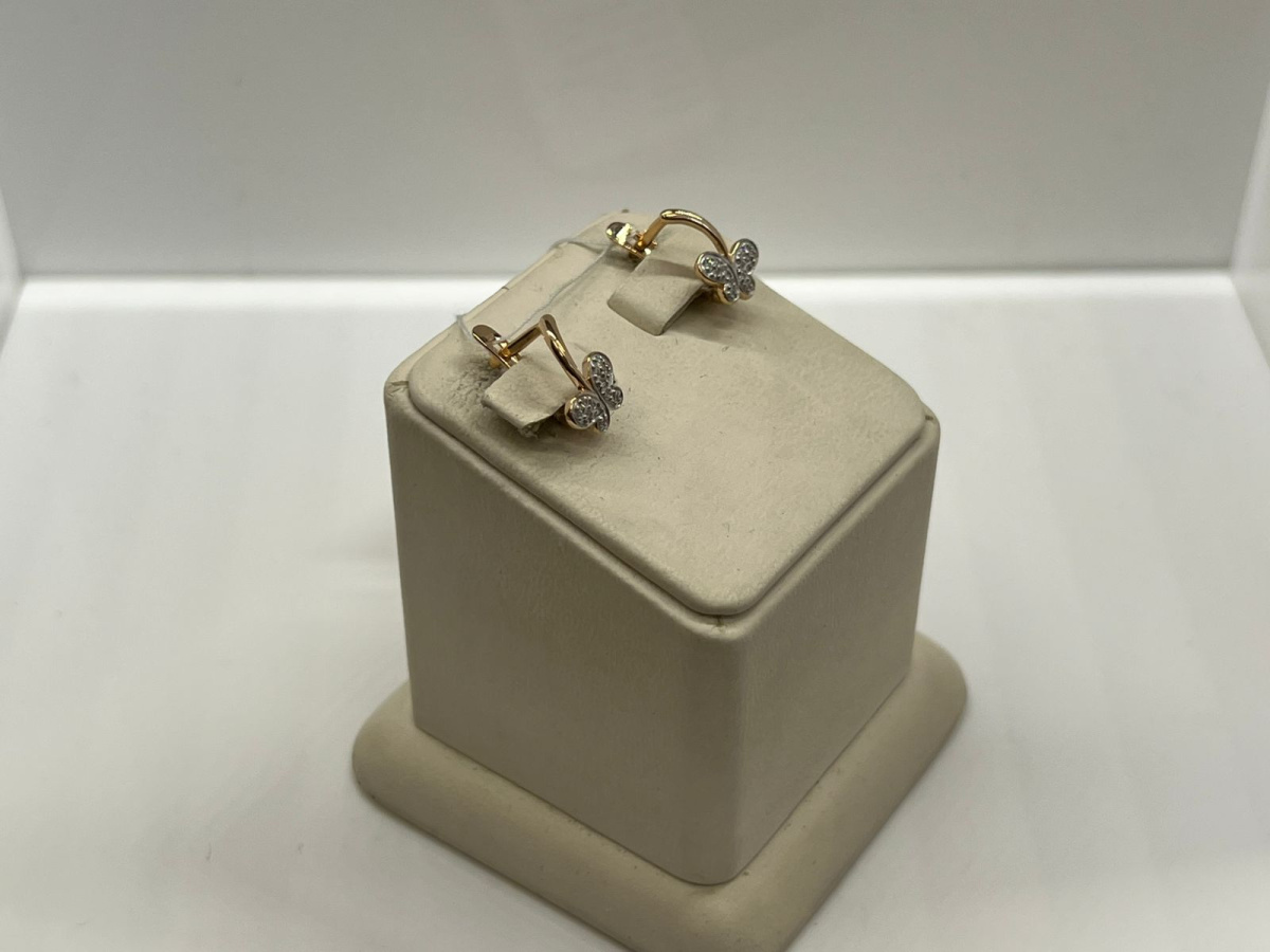 СКМИ585 СЕРЬГИ С КАМНЯМИ (Au 585)