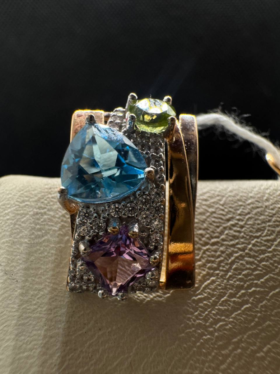 СКМИ585 СЕРЬГИ С КАМНЯМИ (Au 585)