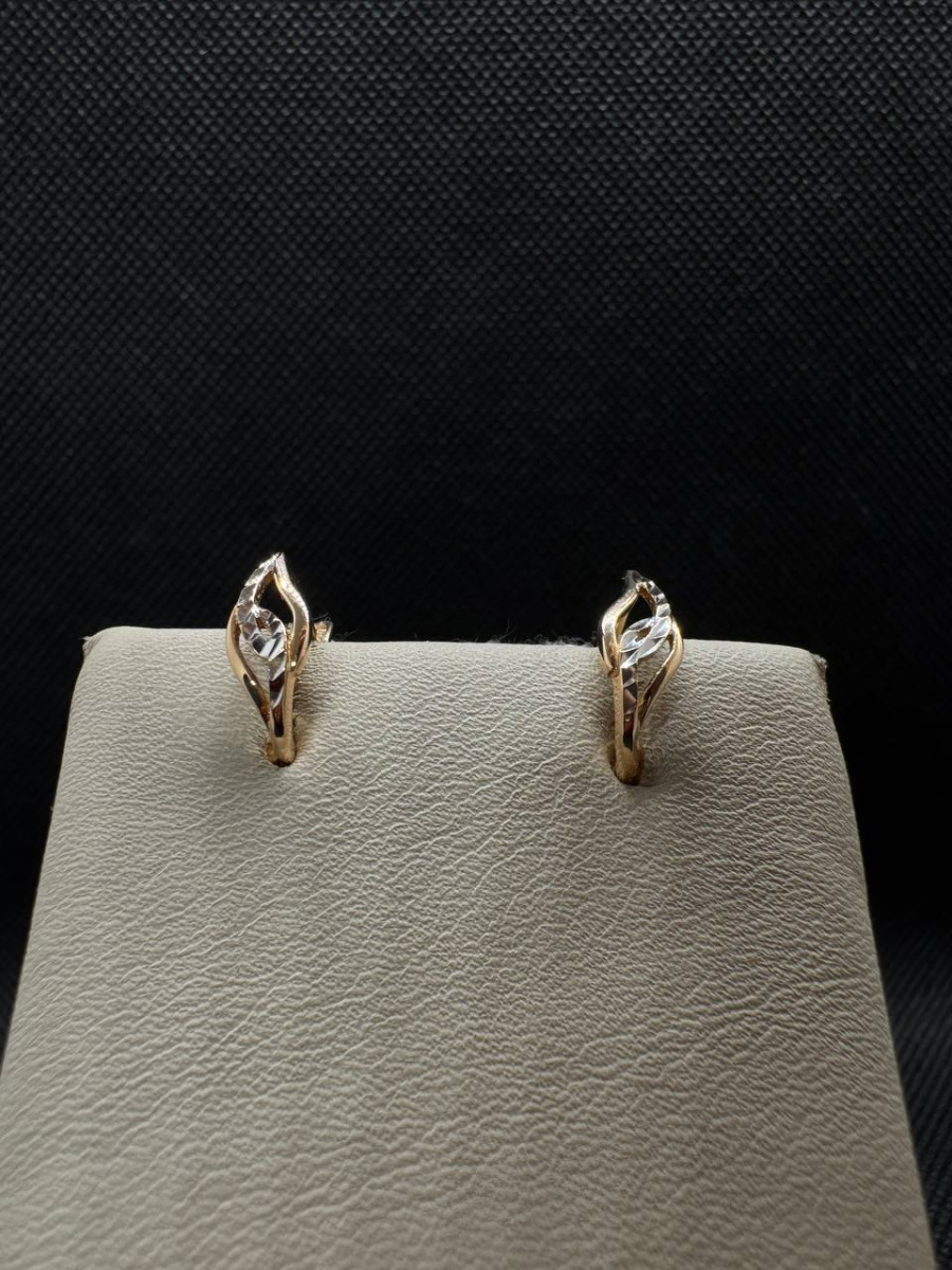 СБКМ585 СЕРЬГИ БЕЗ КАМНЯ (Au 585)