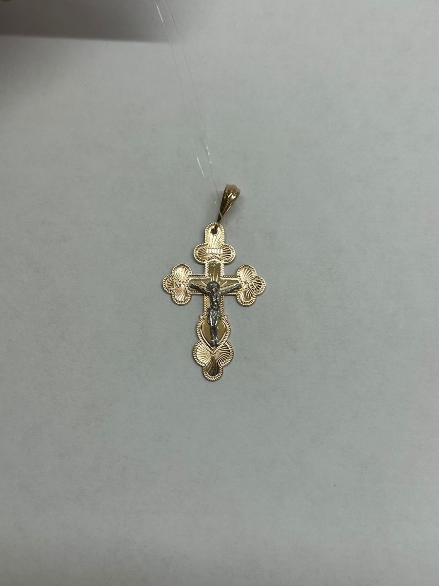 ПОДВЕСКА КРЕСТ без камня (Au 585)