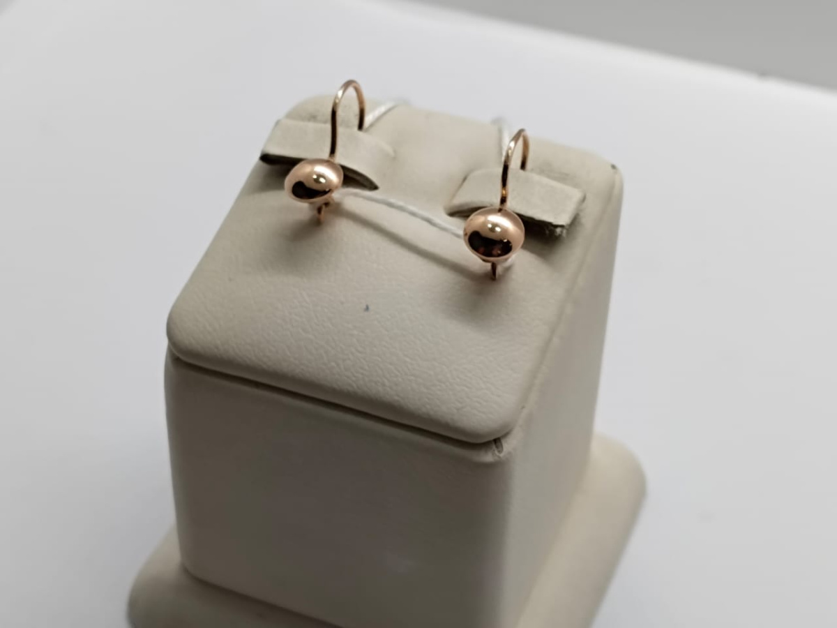 СБКМ583 СЕРЬГИ БЕЗ КАМНЯ (Au 583)