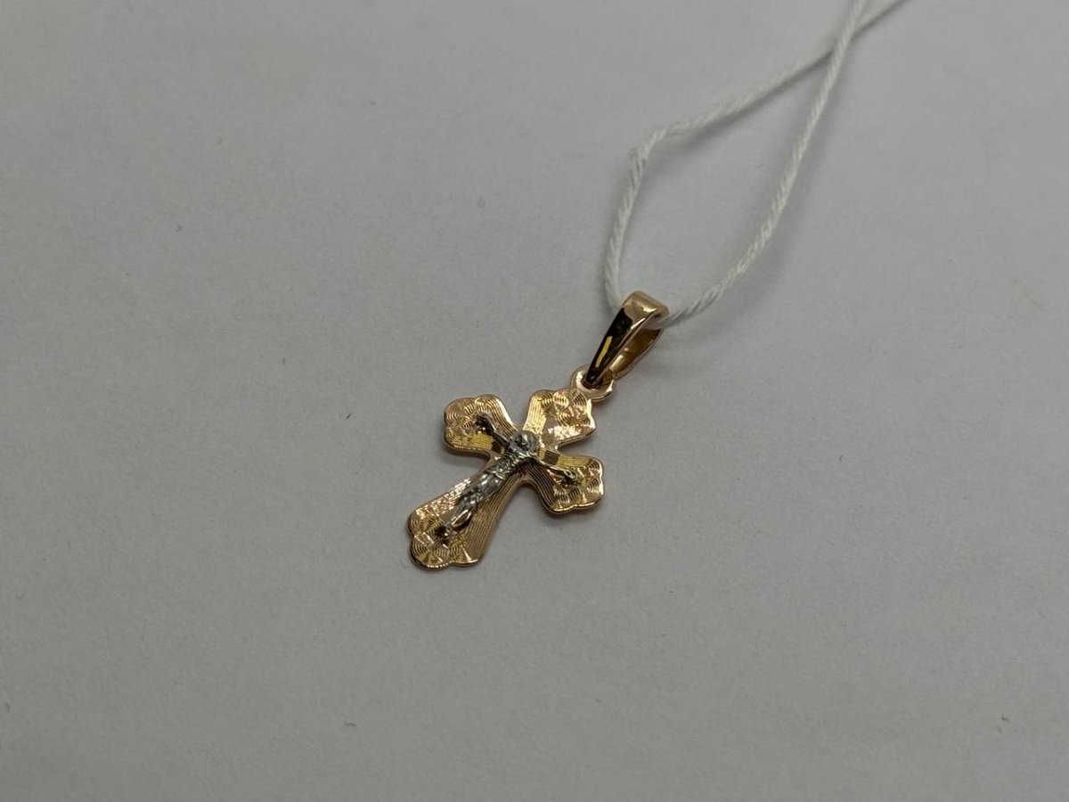 ПОДВЕСКА КРЕСТ БЕЗ КАМНЯ (Au 585)