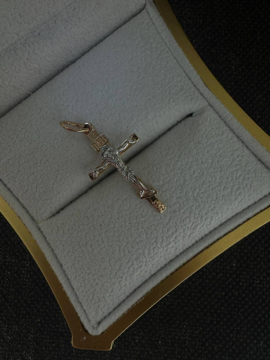 ПОДВЕСКА КРЕСТ без камня (Au 585)