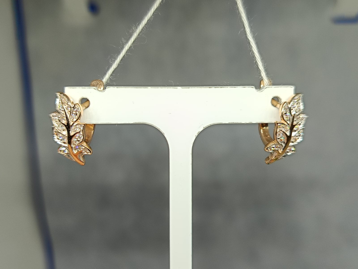 СКМИ585 СЕРЬГИ С КАМНЯМИ (Au 585)