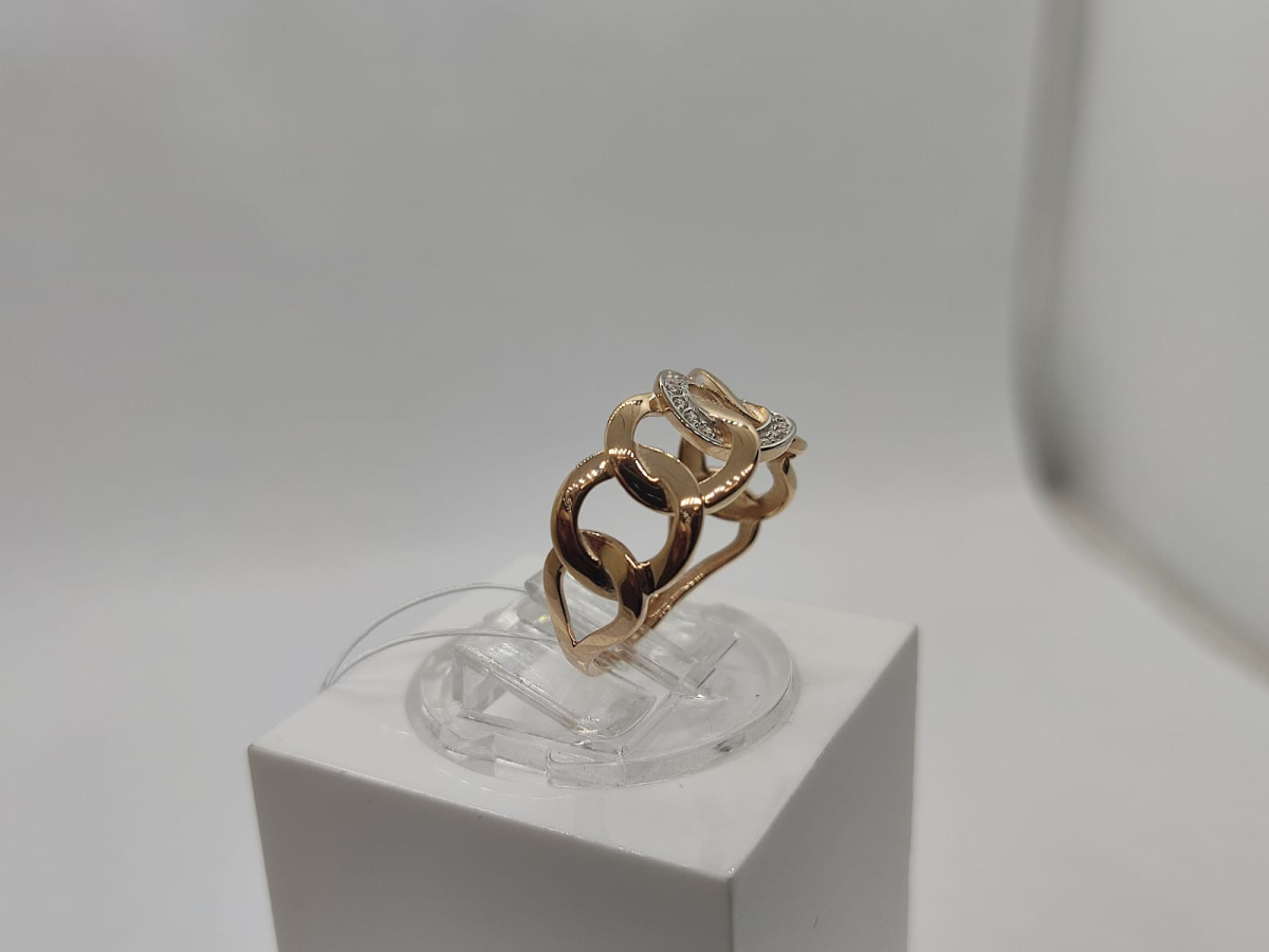 КОЛЬЦО С КАМНЯМИ (Au 585)