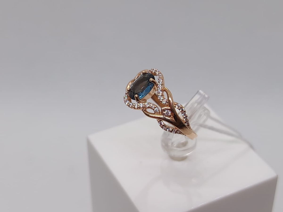 КОЛЬЦО С КАМНЯМИ (Au 585)