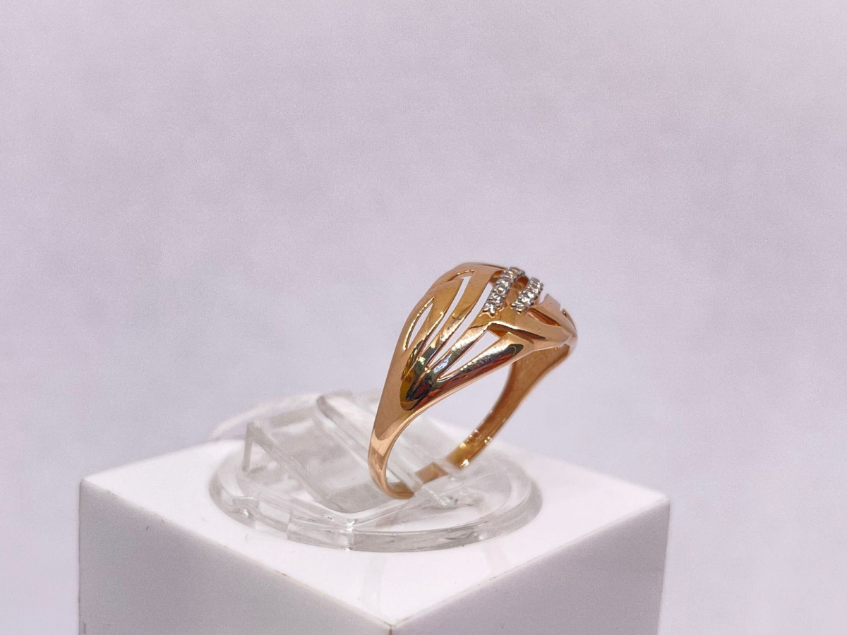 КОЛЬЦО С КАМНЯМИ (Au 585)