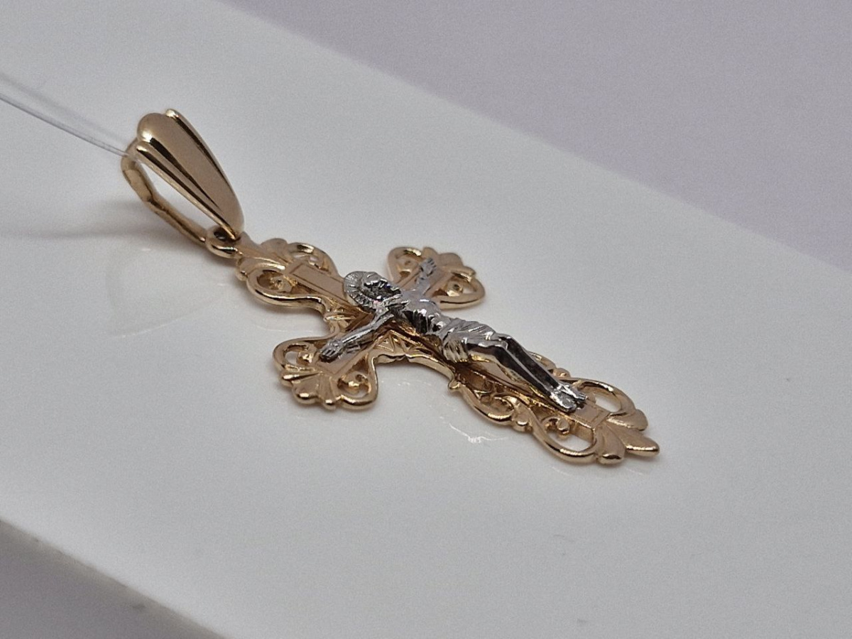 ПОДВЕСКА КРЕСТ без камня (Au 585)