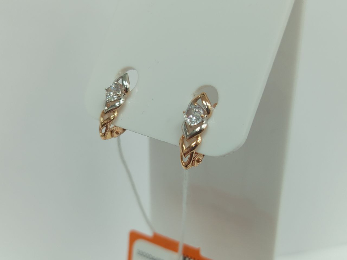 СЕРЬГИ С КАМНЕМ (Au 585)