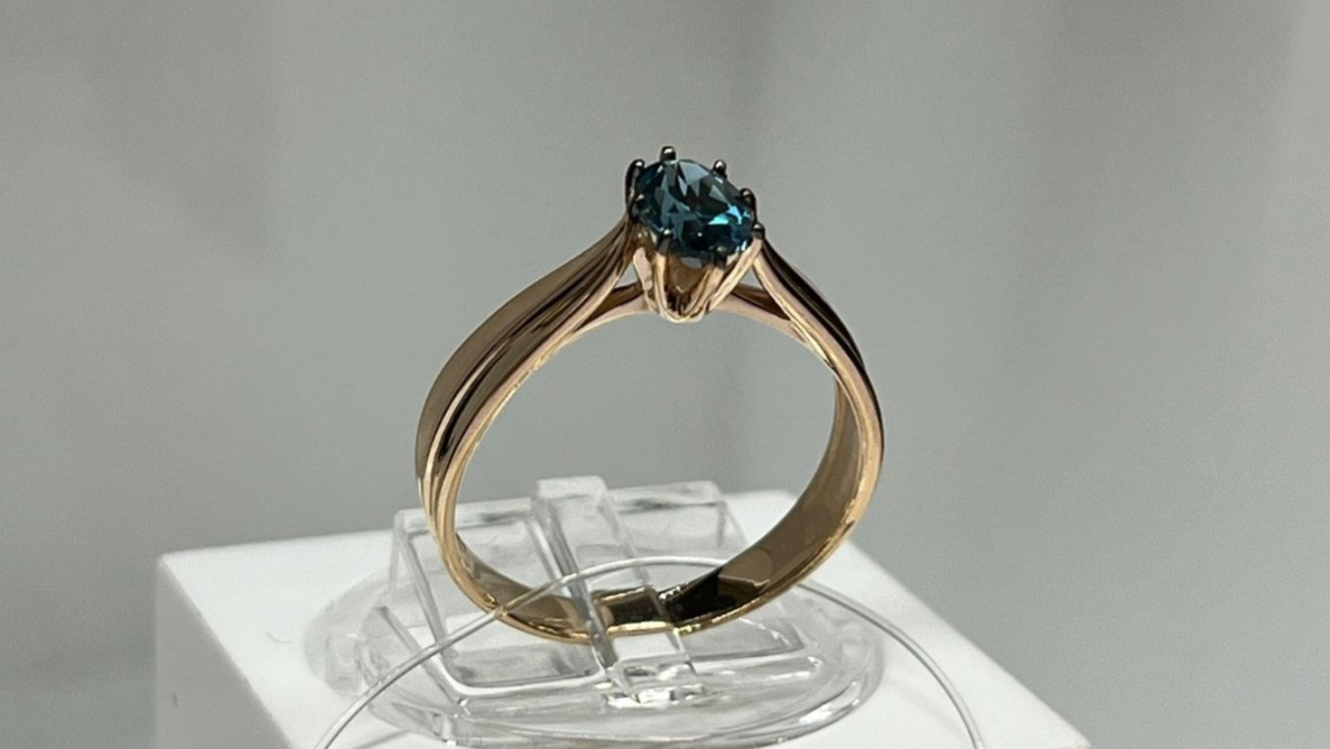 КОЛЬЦО ЛОНДОН ТОПАЗ (Au 585)