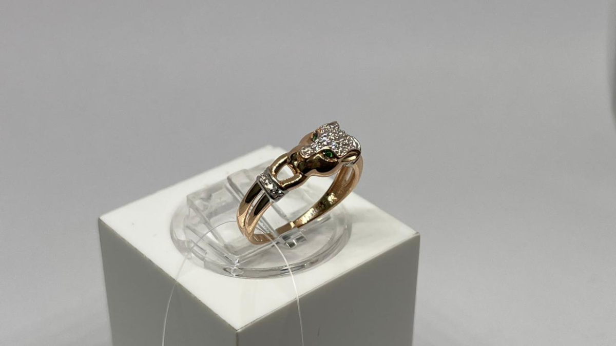 КОЛЬЦО С КАМНЯМИ (Au 585)