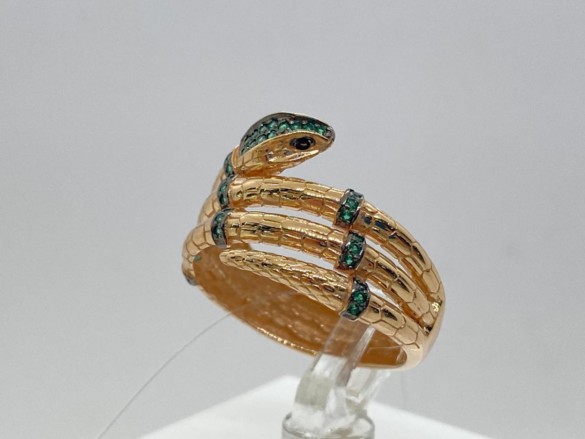 КОЛЬЦО С КАМНЯМИ (Au 585)