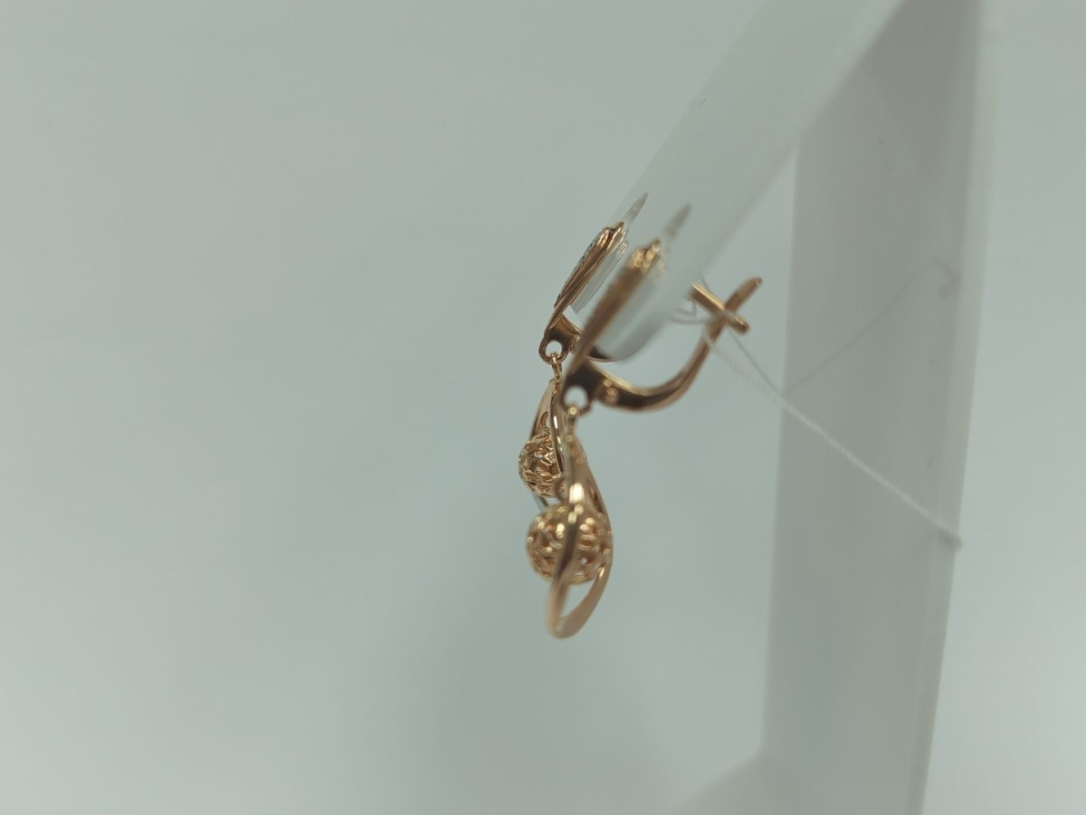 СБКМ585 СЕРЬГИ БЕЗ КАМНЯ (Au 585)