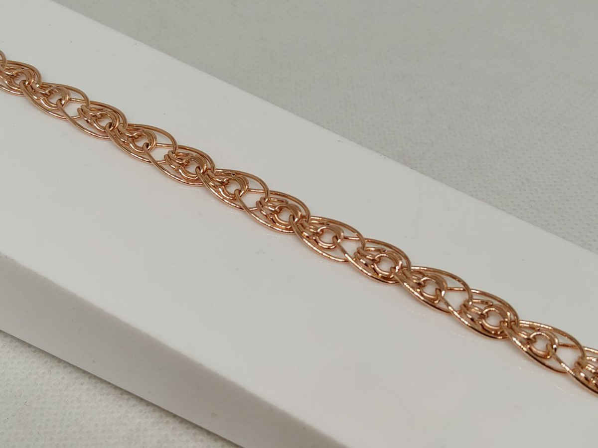 БРАСЛЕТ ПУСТОТЕЛЫЙ Нона-бисмарк (Au 585)