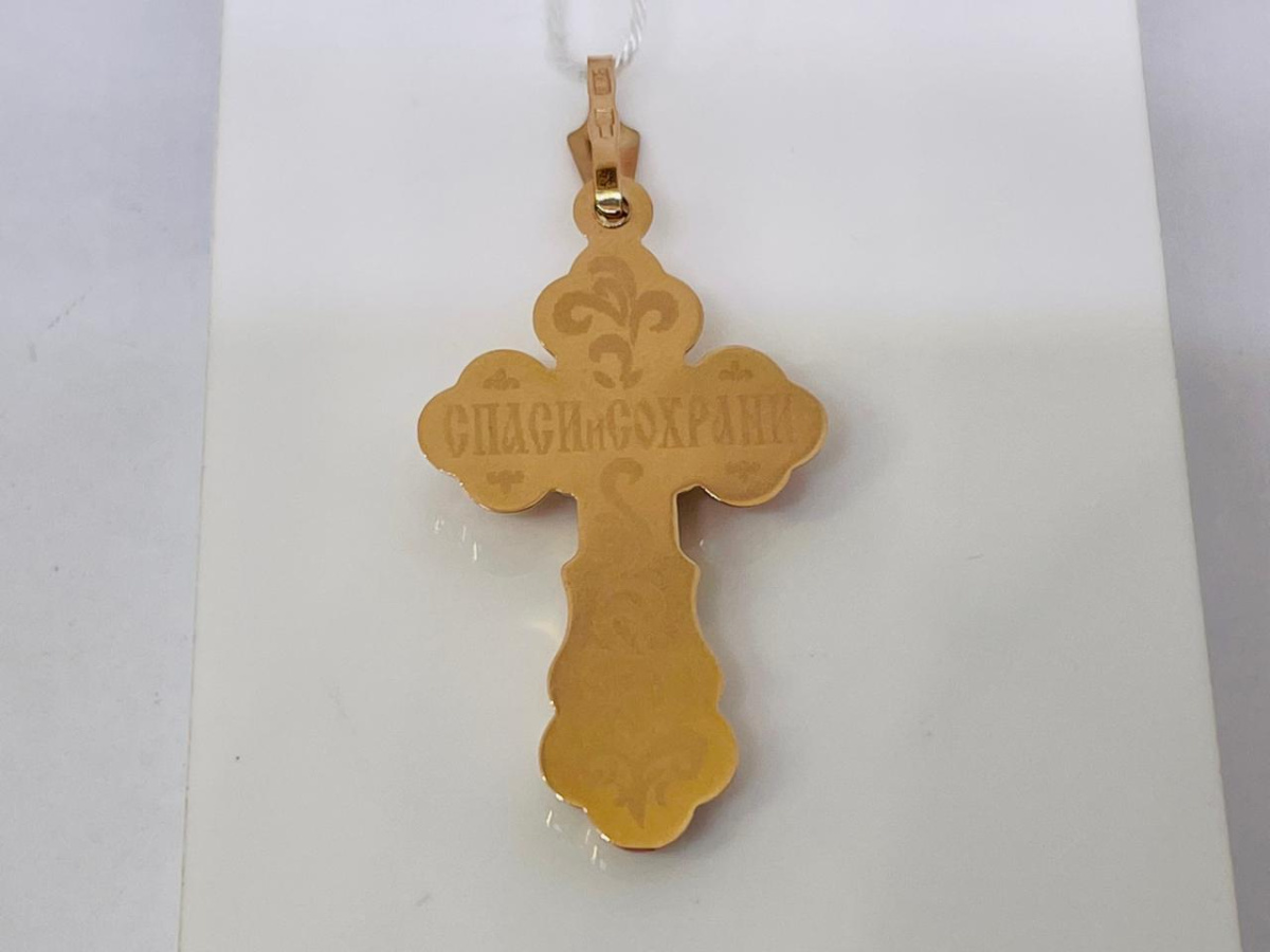 ПОДКБК585 ПОДВЕСКА КРЕСТ БЕЗ КАМНЯ (Au 585)