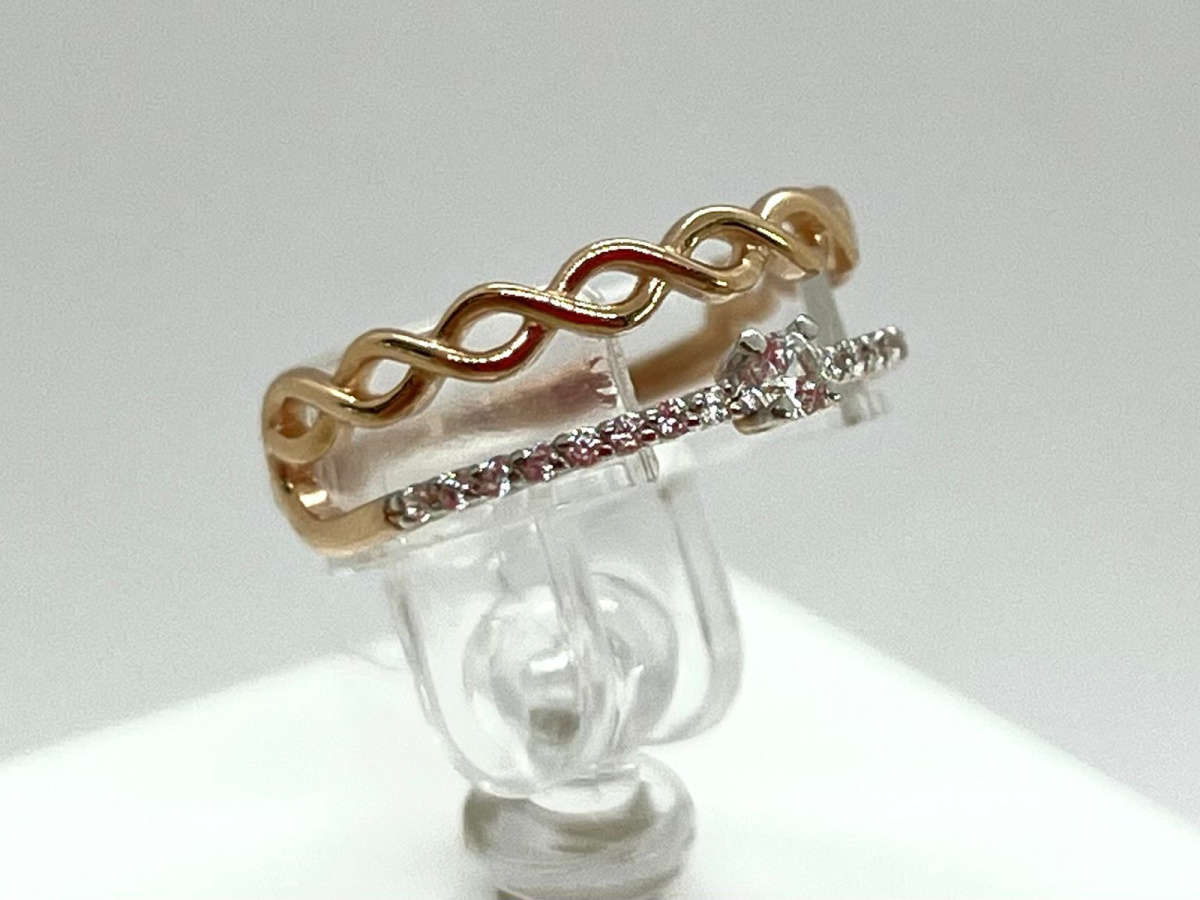 КОЛЬЦО С КАМНЯМИ (Au 585)