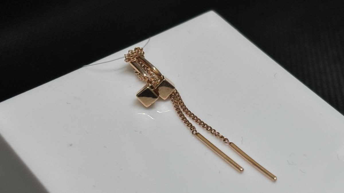 01-207614 СЕРЬГИ ПРОДЕВКИ без камня (Au 585)