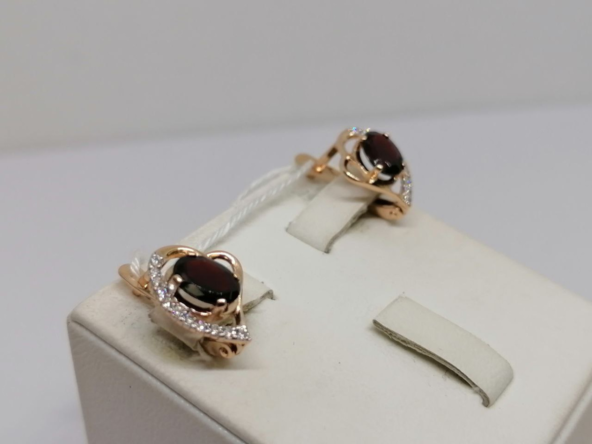 СКМИ585 СЕРЬГИ С КАМНЯМИ (Au 585)