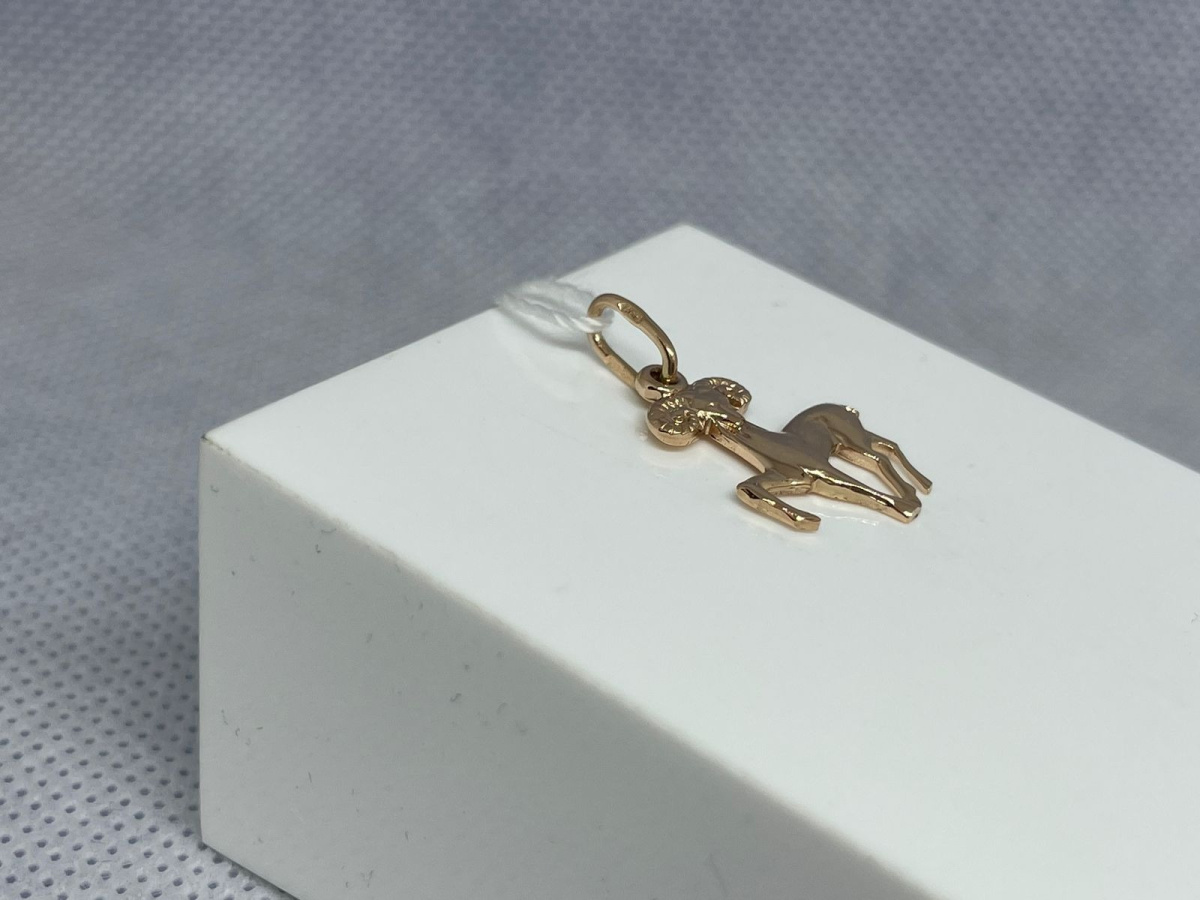 ПОДВЕСКА ЗНАК ЗОДИАКА ОВЕН Au 585 ПОДВЕСКА ЗНАК ЗОДИАКА ОВЕН Au 585