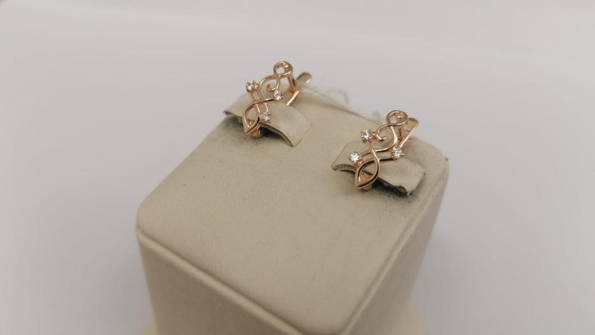 СЕРЬГИ С КАМНЯМИ (Au 585)