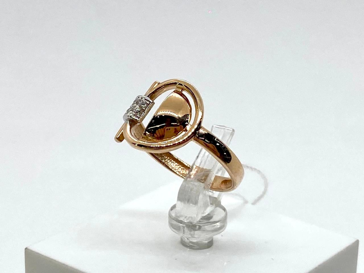 КОЛЬЦО С КАМНЯМИ (Au 585)