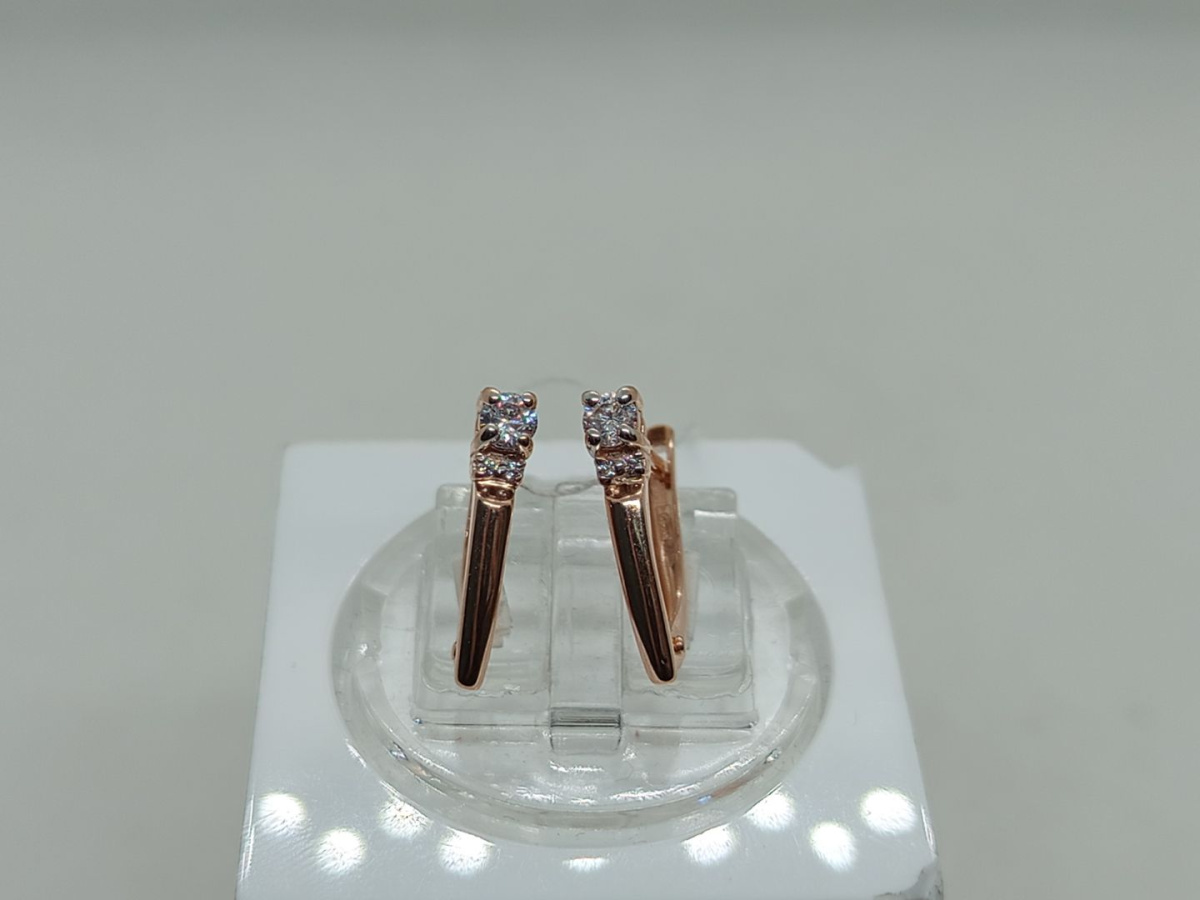 СКМИ585 СЕРЬГИ С КАМНЯМИ (Au 585)