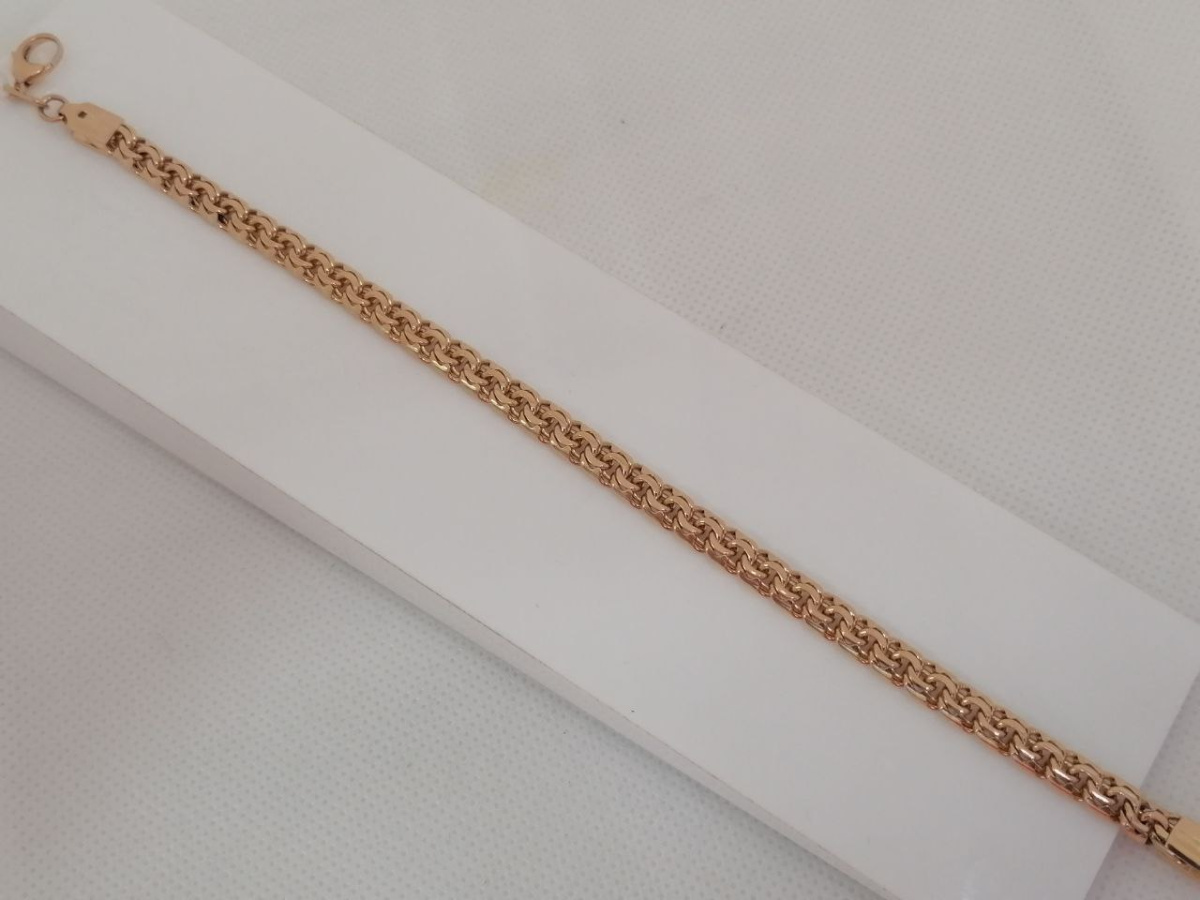 БЛБ585 БРАСЛЕТ ПОЛНОВЕСНЫЙ Бисмарк (Au 585)