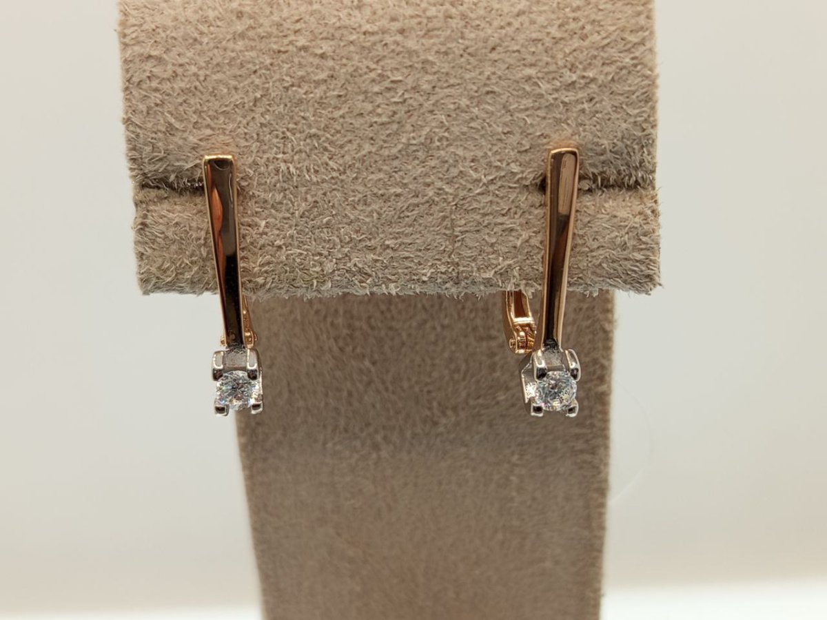 СЕРЬГИ С КАМНЕМ (Au 585)