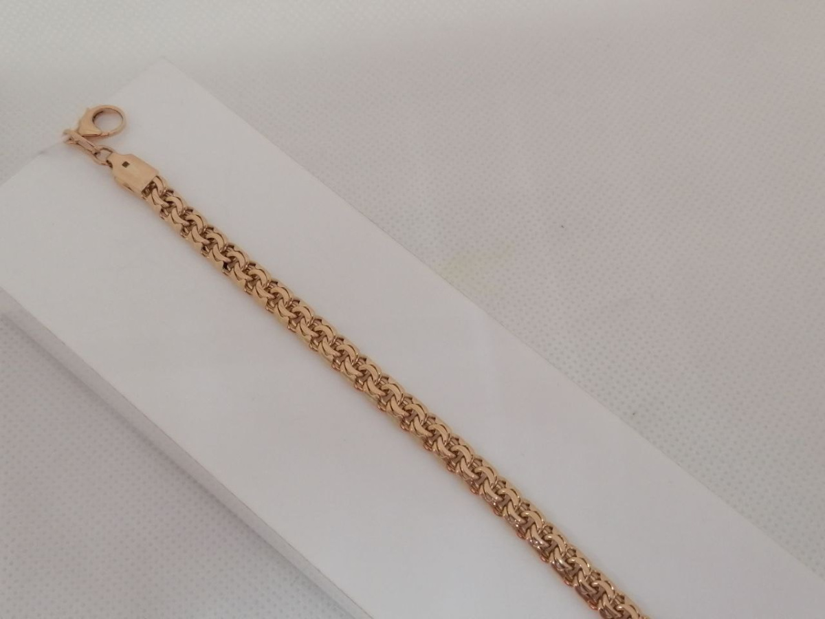 БЛБ585 БРАСЛЕТ ПОЛНОВЕСНЫЙ Бисмарк (Au 585)