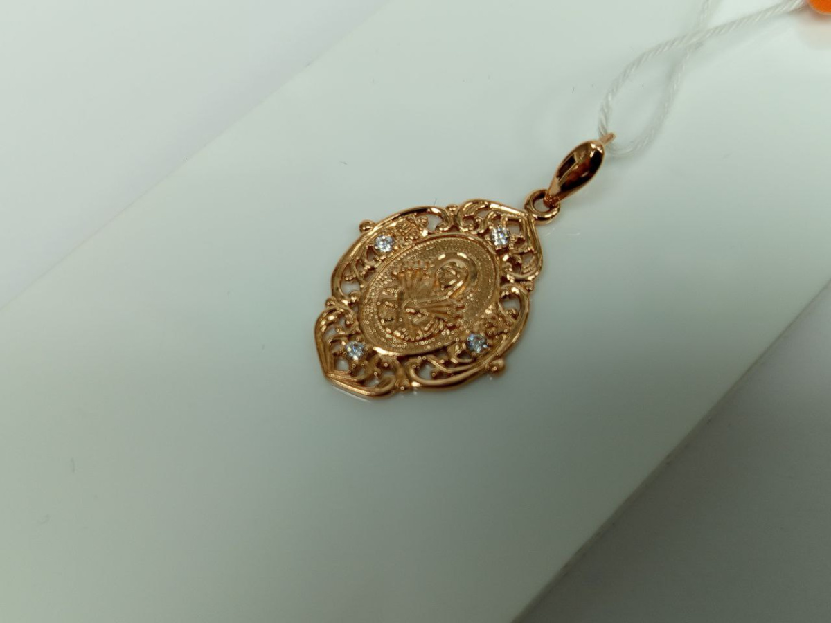 ПОДВЕСКА ИКОНА С КАМНЯМИ (Au 585)