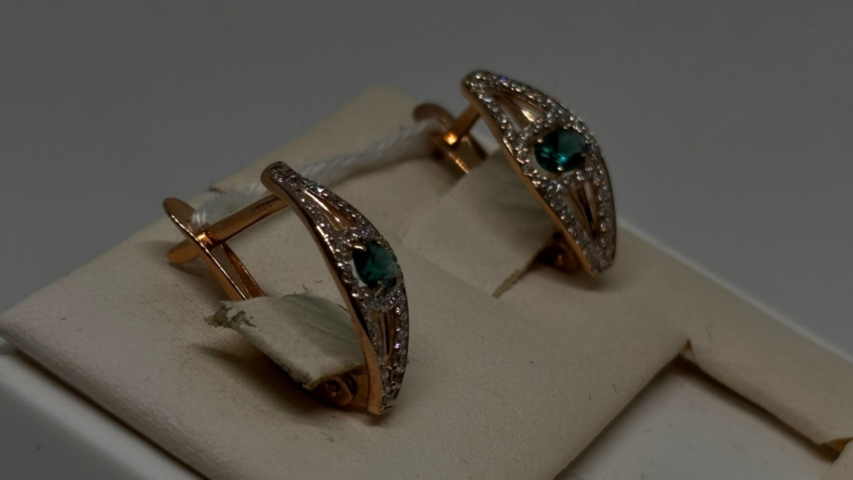 СЕРЬГИ С КАМНЯМИ (Au 585)