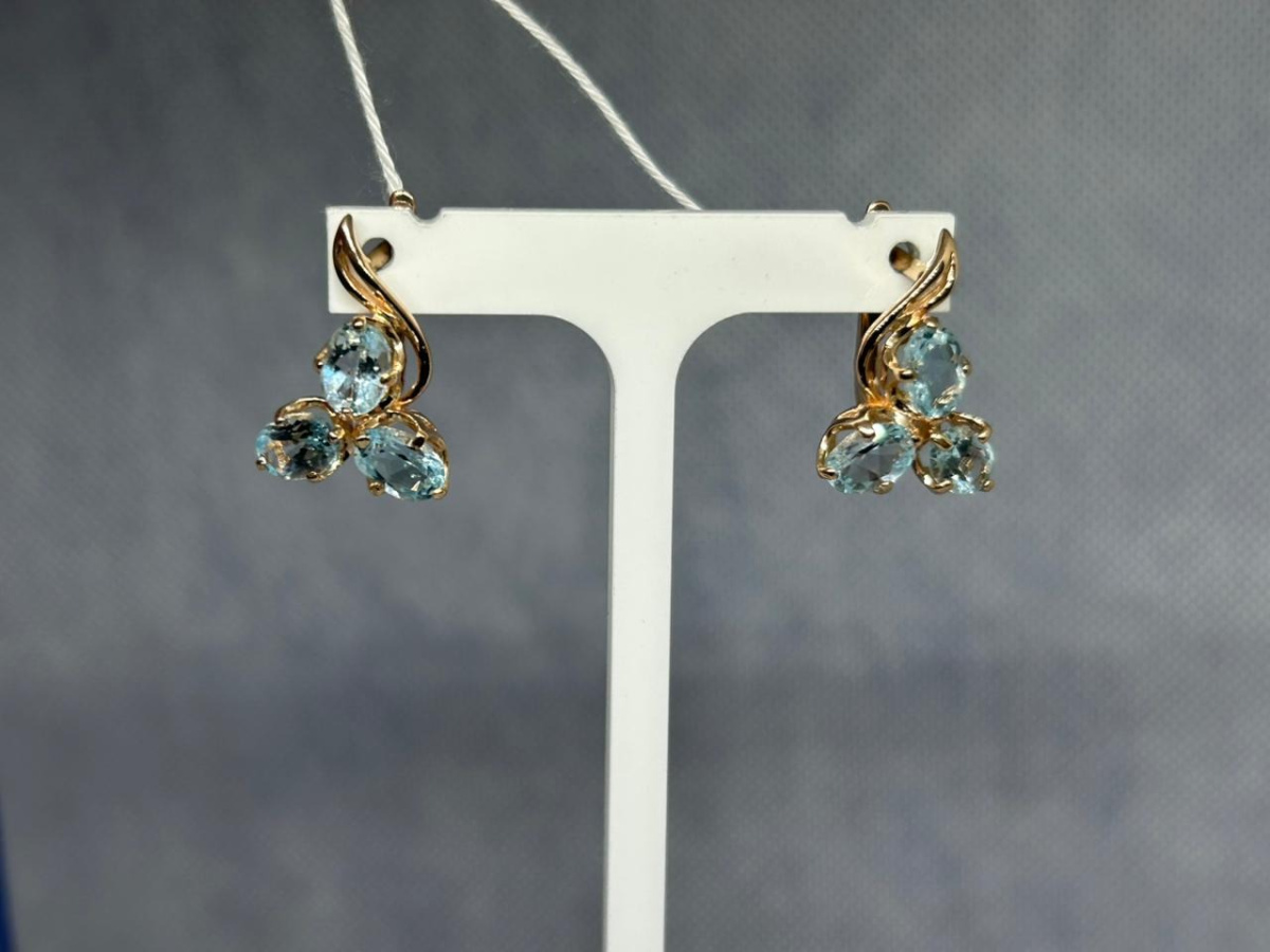 СЕРЬГИ С КАМНЯМИ (Au 585)