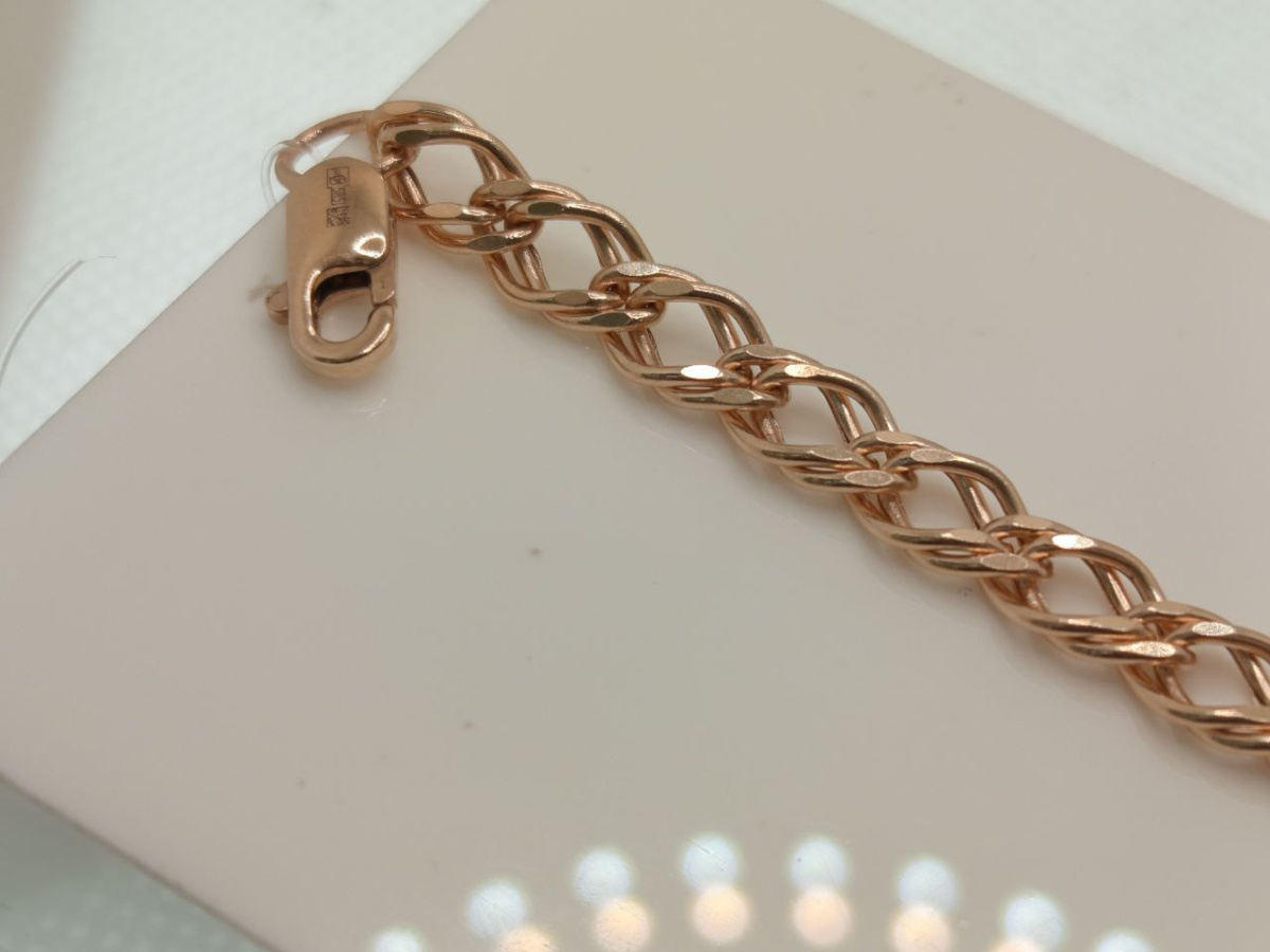 НБ 12-076ПГ БРАСЛЕТ ПУСТОТЕЛЫЙ (Au 585)