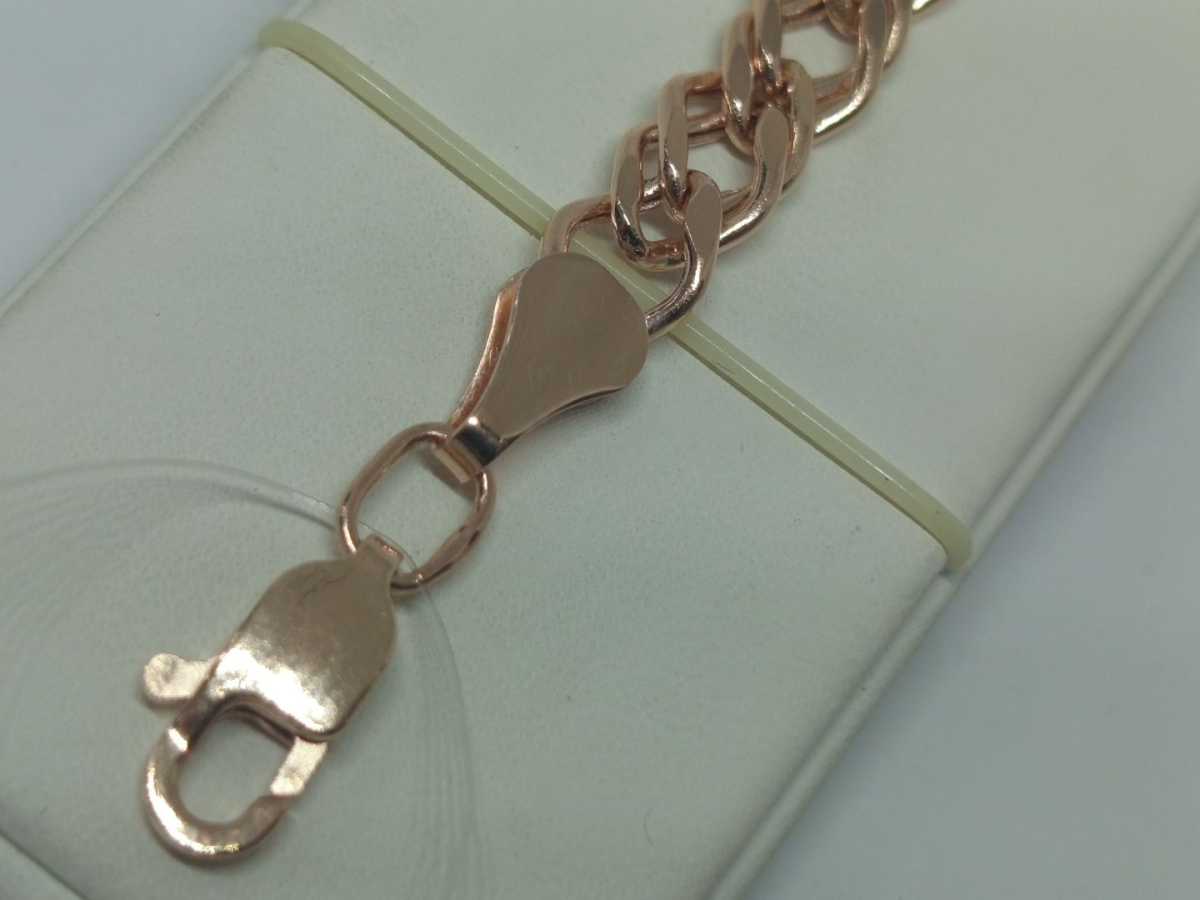 БРАСЛЕТ ПУСТОТЕЛЫЙ Ромб двойной (Au 585)