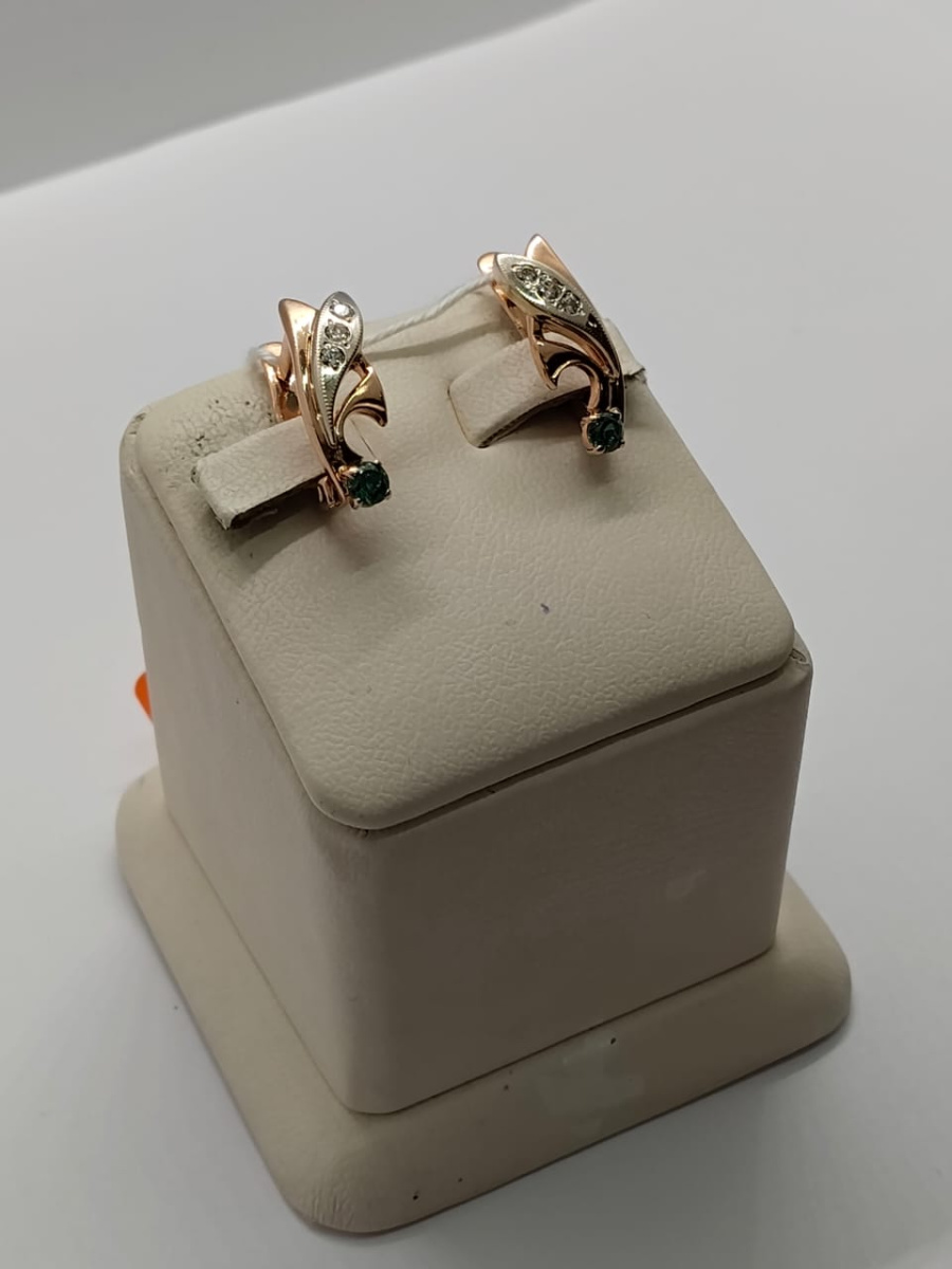 СКМИ585 СЕРЬГИ С КАМНЯМИ (Au 585)