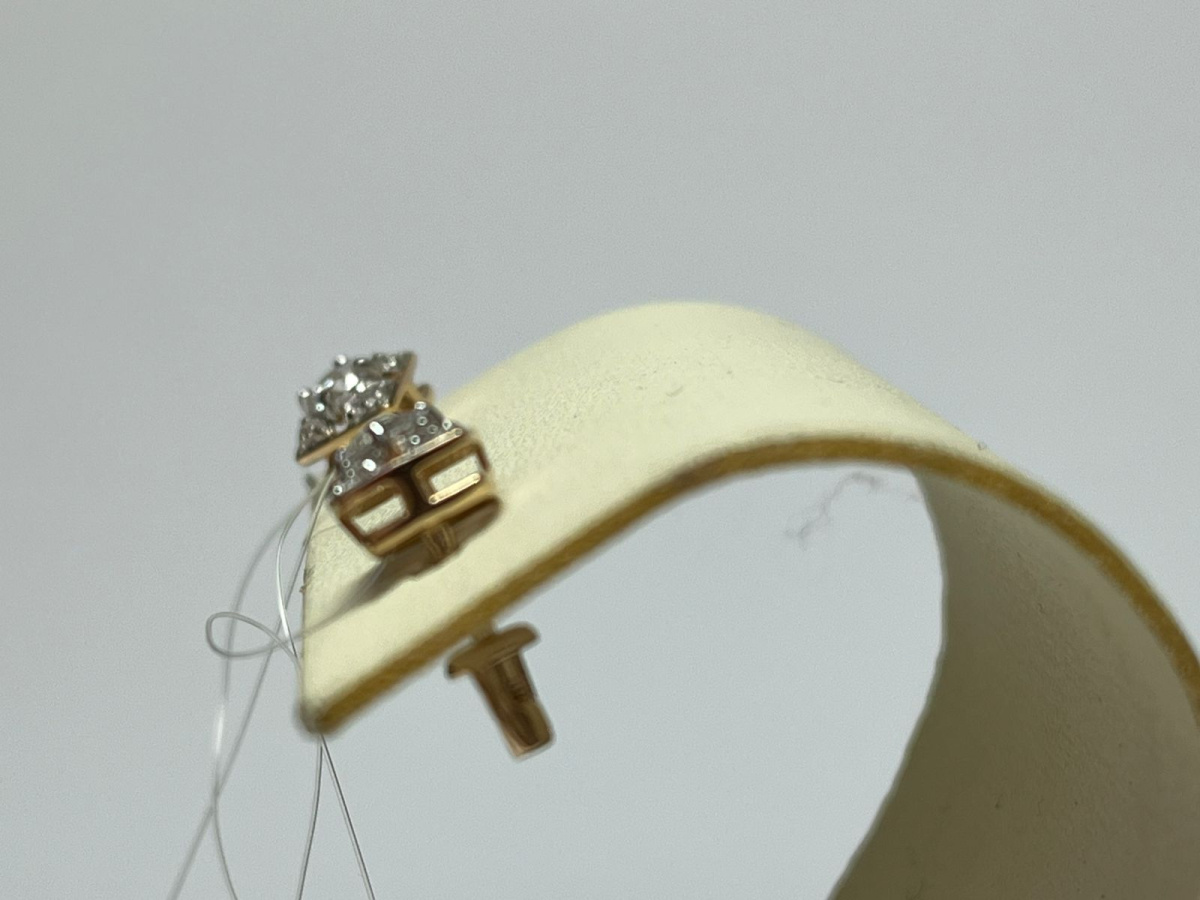 СЕРЬГИ ПУСЕТЫ с камнями (Au 585)