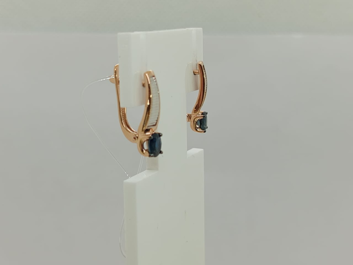 СЕРЬГИ САПФИР (Au 585)