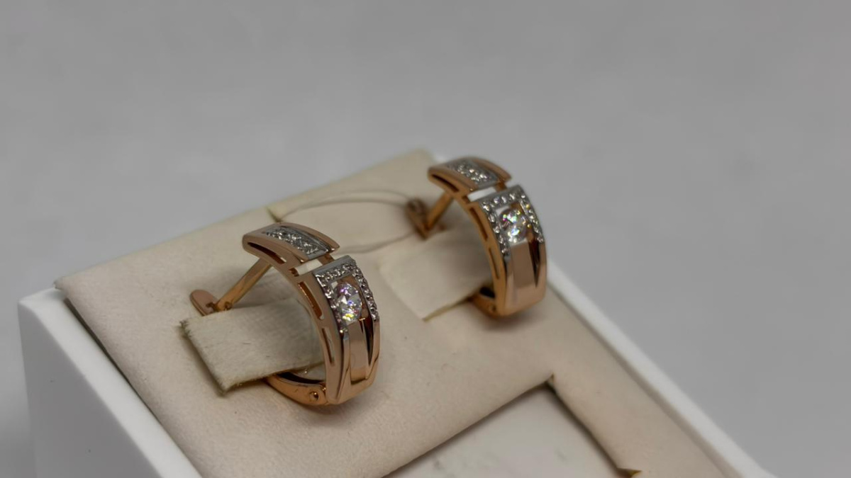 СЕРЬГИ С КАМНЯМИ (Au 585)