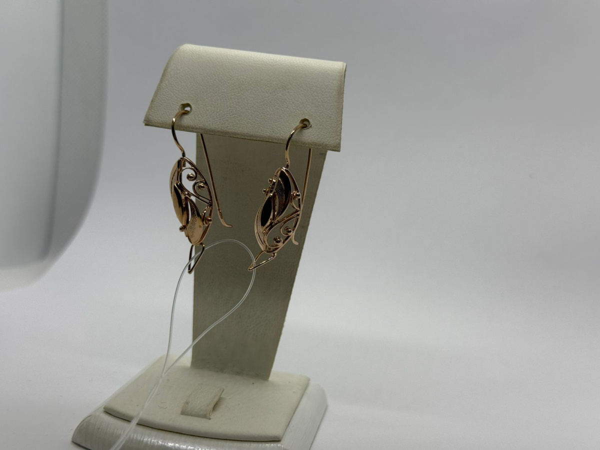 СЕРЬГИ ПЕТЕЛЬКА без камня (Au 585)