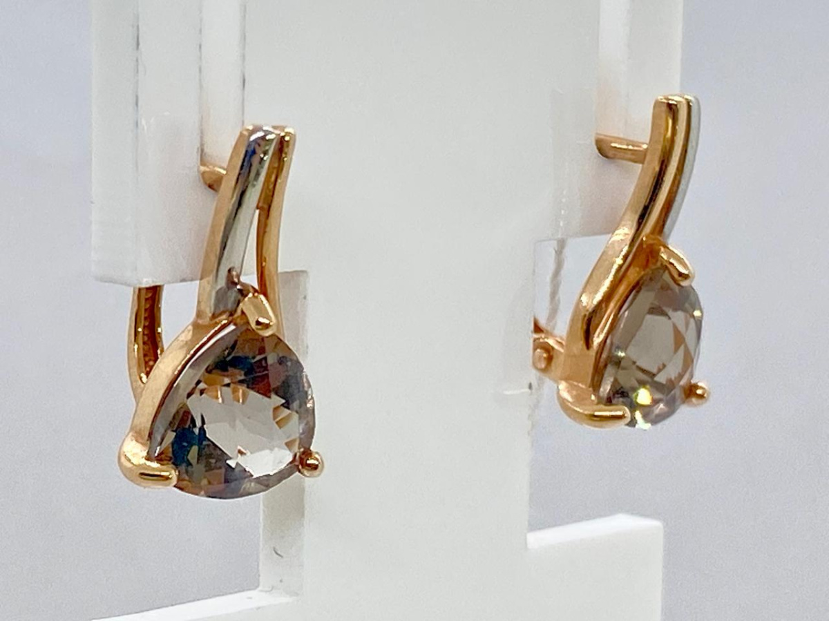 СЕРЬГИ С КАМНЕМ (Au 585)