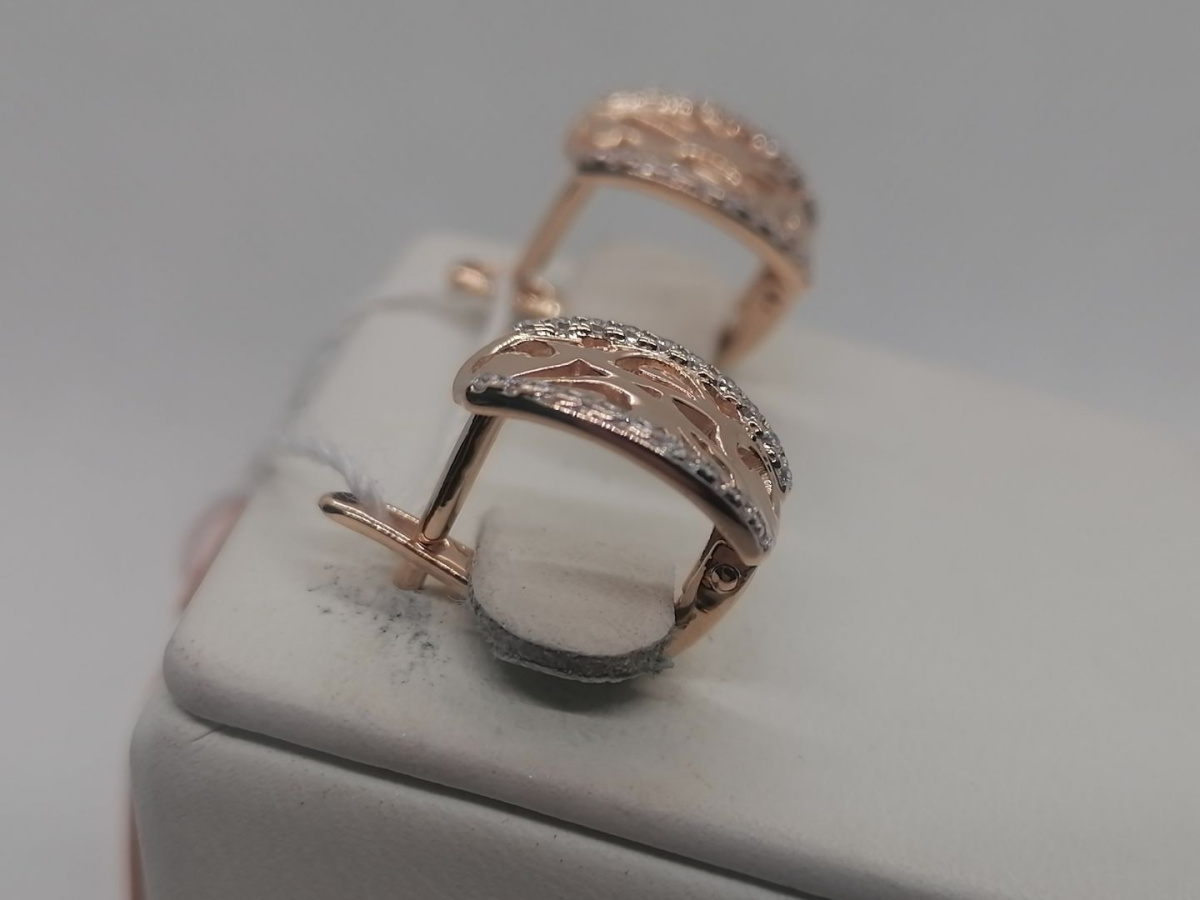 СКМИ585 СЕРЬГИ С КАМНЯМИ (Au 585)