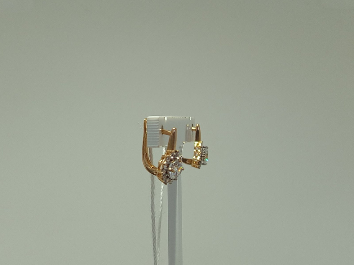 СКМИ585 СЕРЬГИ С КАМНЯМИ (Au 585)