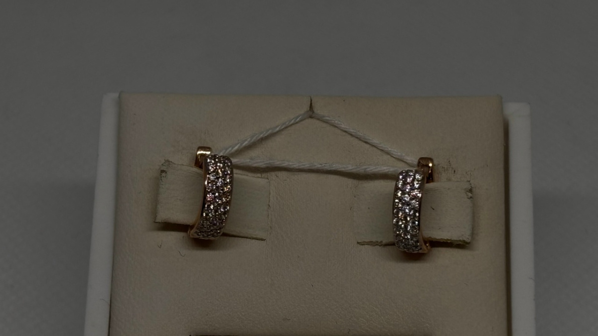 СКМИ585 СЕРЬГИ С КАМНЯМИ (Au 585)