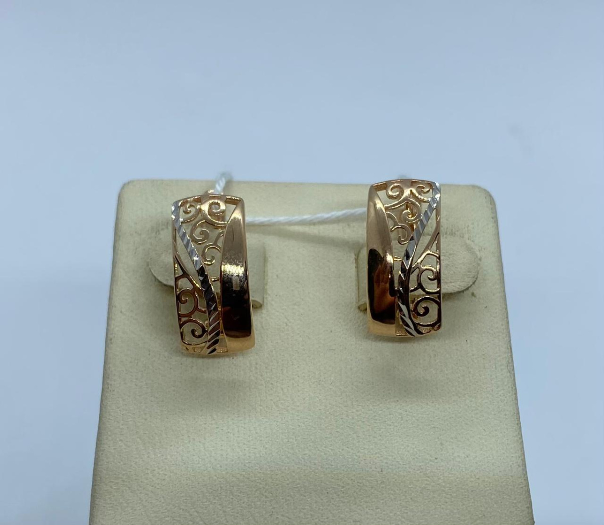 СБКМ585 СЕРЬГИ БЕЗ КАМНЯ (Au 585)