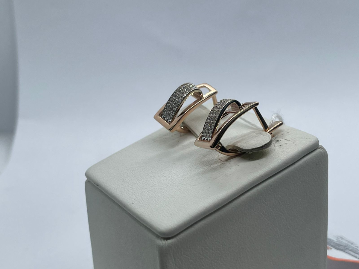 СКМИ585 СЕРЬГИ С КАМНЯМИ (Au 585)