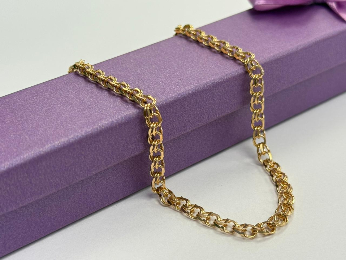 БЛБ585 БРАСЛЕТ ПОЛНОВЕСНЫЙ Бисмарк (Au 585)