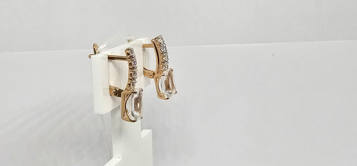 СКМИ585 СЕРЬГИ С КАМНЯМИ (Au 585)