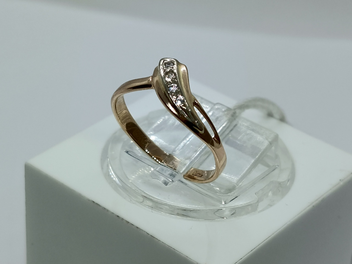 КОЛКМИ585 КОЛЬЦО С КАМНЯМИ (Au 585)